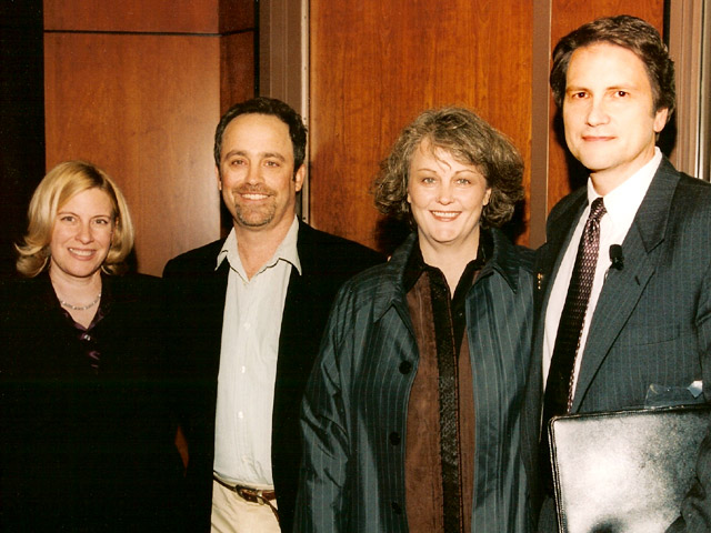 Jim with John Masius, Barbara Hall and Nancy Hall