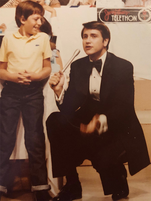 Jim hosting the MDA Telethon, Richmond 1978