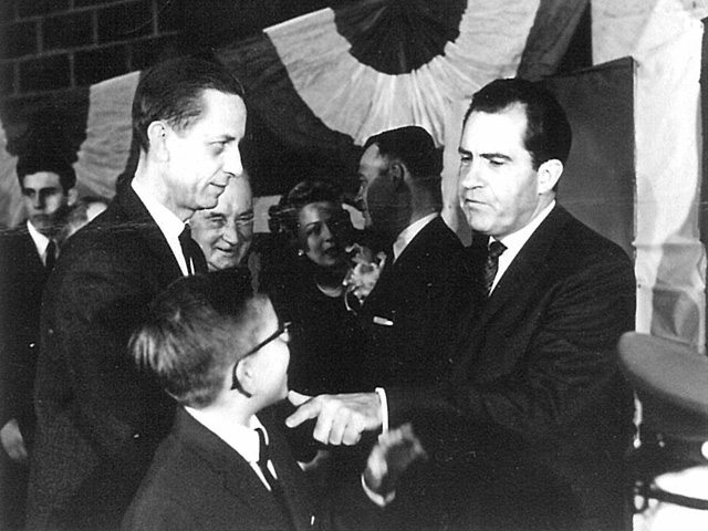 Jim Longworth as a 10-year-old with former Vice President (future President) Richard Nixon in 1964